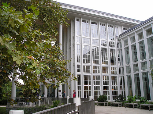 Exterior shot of Library