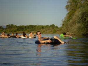 Floaters begin their journey on the Sacramento River near Chico on Labor Day weekend Chico Labor Day Float