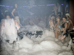 A foam party is a popular college party theme College Foam Party Theme