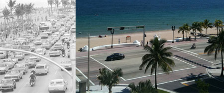 Street View of Fort Lauderdale Then and Now Street View of Fort Lauderdale Then and Now